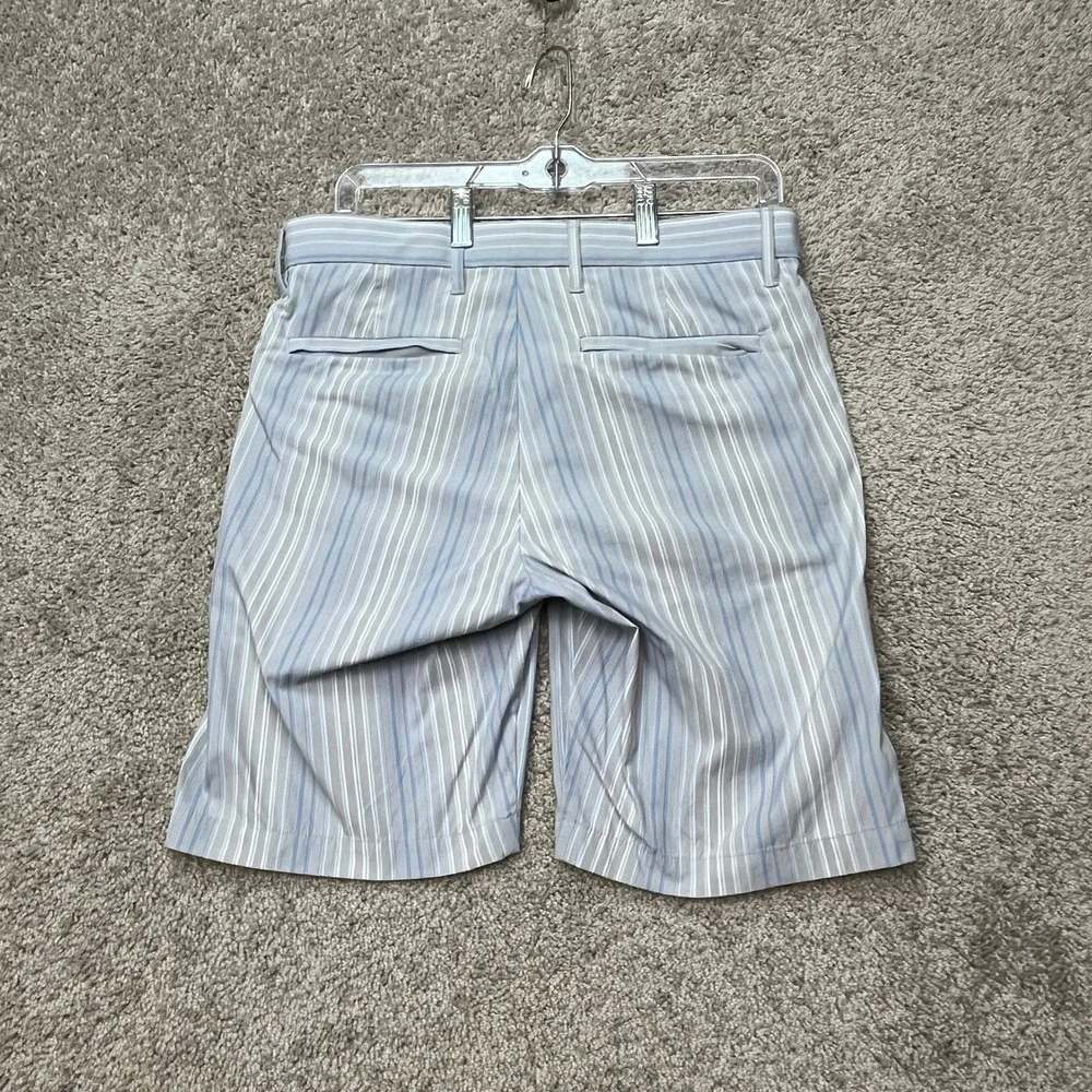 Tommy Bahama Boracay Shorts Mens 30 Gray Blue Striped Stretch Performance Marlin